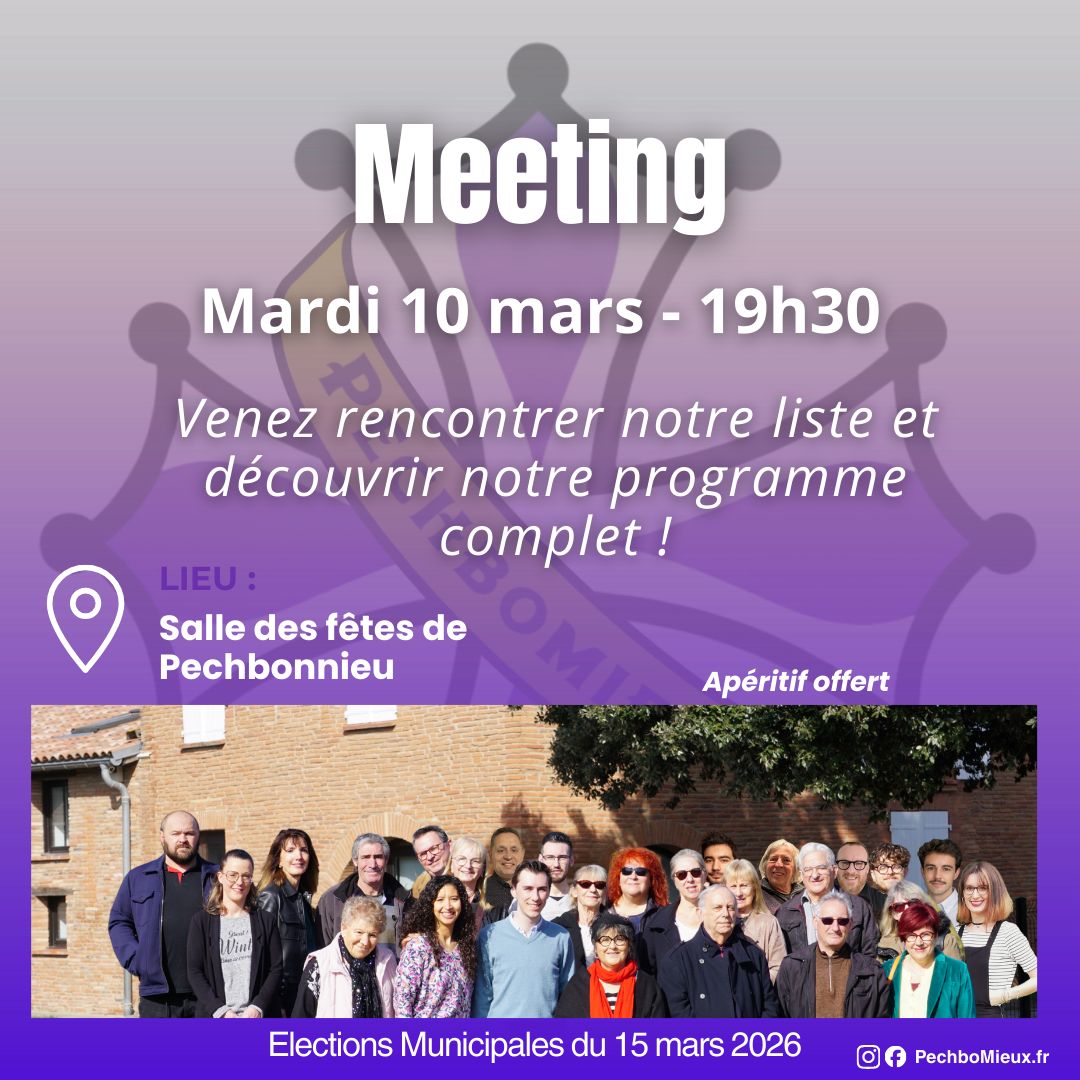 NE MANQUEZ PAS NOTRE MEETING LE 10 MARS